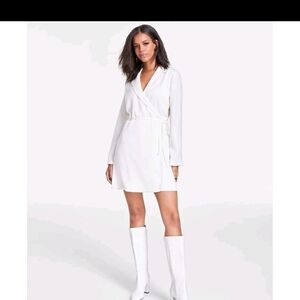 Bar III Asymmetrical White Dress